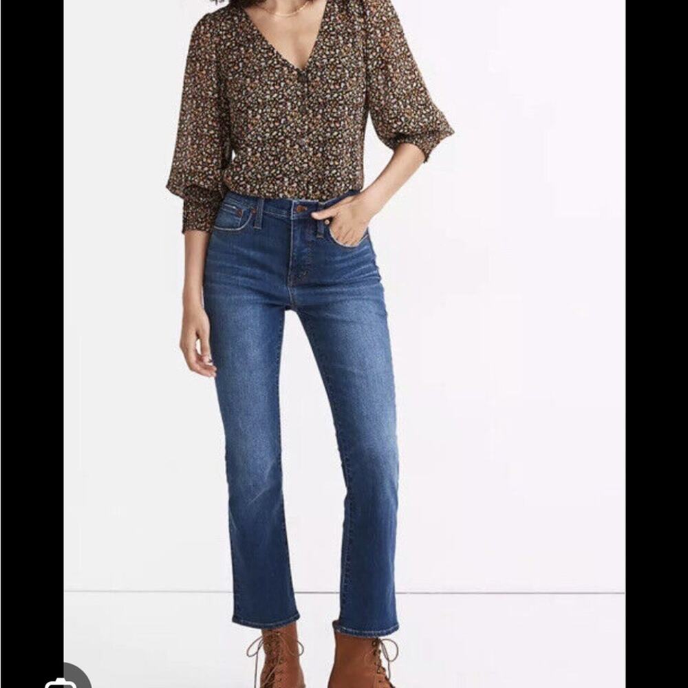 Madewell Cali Denim Boot in Lovkwood. Size 27x26